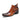 Business Style Brown Genuine Leather Square Toe Zip Ankle Boots for Men