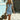Retro Casual Slim Fit Zipper Off Shoulder Denim Dress for Women