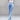 Women's Casual Streetwear High Waist Stretchy Split Flare Denim Jeans Pants