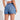 Women's Simple European Street Style Solid Color Split Hem Denim Mini Skort