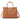 Women's Solid Color Genuine Leather Tote Handbag with Top Handle
