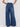 Women's Double Button High Waist Loose Wide Leg Floor-Length Bootcut Jeans Pants