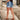Women's Summer American Vintage Embroidered Slim Fit Raw Edge Denim Shorts