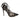Women's Black Leather Carved Flowers High Heels Lace-up Pointed Toe Pumps