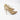 Women's Light Brown Leather Carved Flowers High Heels Lace-up Pointed Toe Pumps