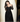Women's Luxury Black Long-Sleeved Lace A-line Prom Evening Dress