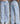 Women's Vintage Embroidered Fruits Loose Fitting Wide Leg Floor Length Jeans Pants