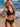 Mesh Patchwork Halter Push Up High Waist Backless Swimwear Bikini Set for Women