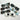 Women's Rhinestone Rectangle Plastic Frame Small Round Lens Wide Legs Sunglasses