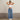 Women's Casual Beaded High Waist Loose Wide Leg Floor-Length Denim Pants