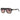 Unisex Vintage Style Rivet Decor Acrylic Square Double Bridge Frame UV400 Sunglasses