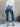 Women's European American Style High Rise Elastic Straight Denim Jeans Pants