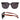 Trendy Imitation Wood Leg Flat Top Square UV400 Sunglasses for Men and Women