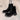 Women's Genuine Leather Round Toe Lace-Up Middle Heel Patchwork Boots