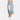 Women's Luxury Fashion Retro Slit Splicing Mid-length A-line Denim Skirt