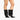 Women's Synthetic Leather Pointed Toe Slip-On Stilettos Heels Pleated Tubular Boots