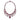Women's 925 Sterling Silver Luxury Party Synthetic Ruby Emerald Diamond Necklace