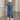 Women's Casual Beaded High Waist Loose Wide Leg Floor-Length Denim Pants