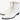 Men's Luxury White Handmade Side Zipper Genuine Leather Mid-calf Boots