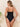 Women's Sexy Black Strapped Push Up One Piece Bathing Monokini Swimsuit