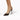Black Mesh Pointed Toe Thin High Heels Crystals Peep Toe Sandals for Women