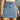 Women's European Casual High Waist Slim Wrap Hip One Side Cutout Denim Mini Skirt