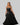 Luxury Women's Black Sleeveless Chiffon Party Prom Ball Gown Dress