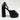 Crystal Square Toe Double Platform Chunky Heel Thick Sole 14cm Buckle Strap Pumps