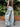 Casual Vintage Blue High-Waist Embroidery Baggy Denim Jeans Pants for Women