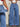European American Trendy Women's Wrap Style Long Denim Jeans Pants