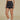 Women's High Waist Denim Casual Stretch Asymmetrical Wrap Overlay Skirt Shorts