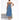 Summer Fashion Women's Washed Denim Single Breasted Button Midi Overall Dress