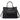 Women's Solid Color Genuine Leather Tote Handbag with Top Handle