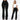 Women's Street Style Washed Denim Button Flap Pocket High Waist Casual Jeans Pants