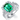 Luxury 925 Sterling Silver Artificially Cultivated Gemstone Emerald Women's Ring