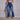 Women's Elastic High Waist Ripped Stretch Slim Flare Jeans Pants