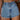 Women's Summer Fashion Vintage Flower Printed Multi Pocket Denim Shorts