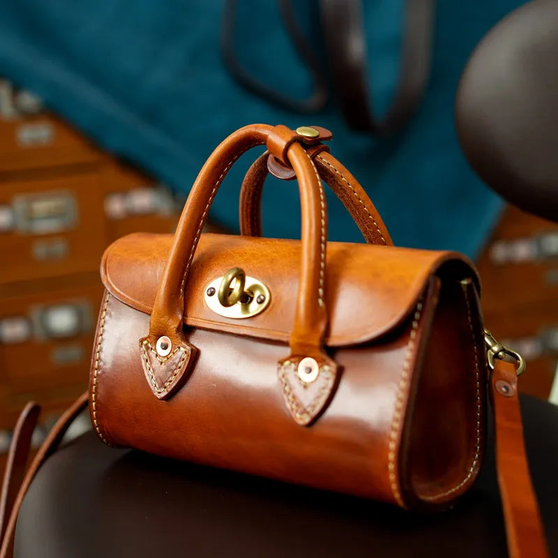 Genuine Leather Designer Luxury Cowhide Crossbody Handbag