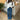 Women's European American Style Star Print Loose Straight Leg Casual Jeans Pants