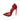 Women's Red Leather Carved Flowers High Heels Lace-up Pointed Toe Pumps