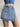 Women's Summer Luxury European Style Denim High Waist A-Line Mini Skirt Shorts