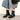 Women's Cowhide Round Toe Middle Heel Back Zipper Chelsea Boots