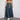 Women's Casual Elastic Waist Loose Solid Color High Waist Denim Long Skirt
