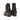 Men's Italian Glossy Solid Color Genuine Leather Lace-up Buckle Ankle Boots