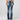 Women's Embroidered European American Style Stretchy Denim Long Slim Straight Pants