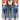 Women's Casual Fashion High Rise Slim Stretch Jeans Pants with Tassel Belt
