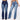 Women's Street Style Washed Denim Button Flap Pocket High Waist Casual Jeans Pants