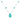 925 Silver Teardrop Square Round Emerald Tourmaline 50cm Necklace for Women