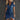 Retro Casual Slim Fit Zipper Off Shoulder Denim Dress for Women