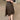 Women's Sheepskin Asymmetric Waist Button Decor Umbrella Jupe Skirt